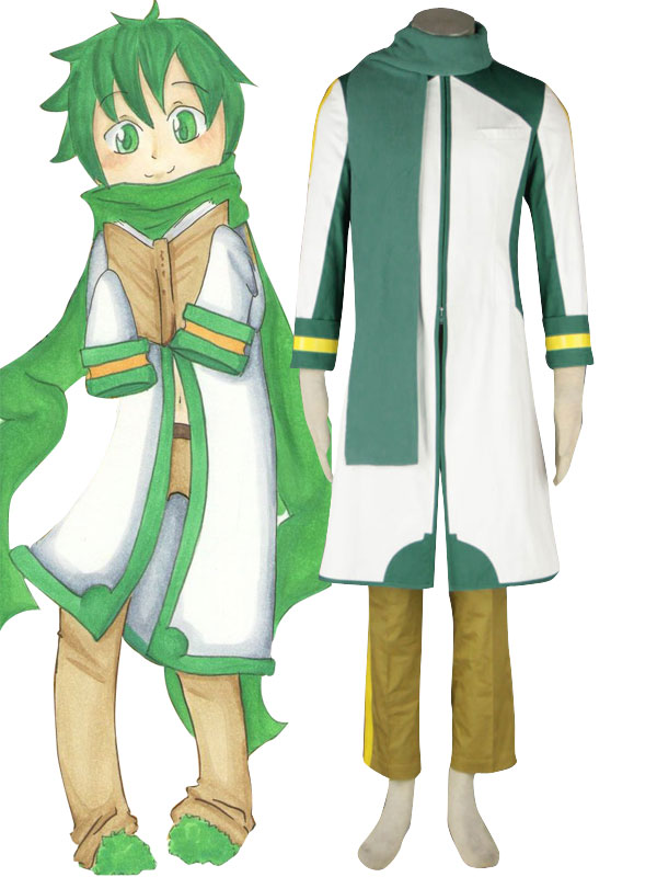 Vocaloid Green Nigaito Kaito Cosplay Costume